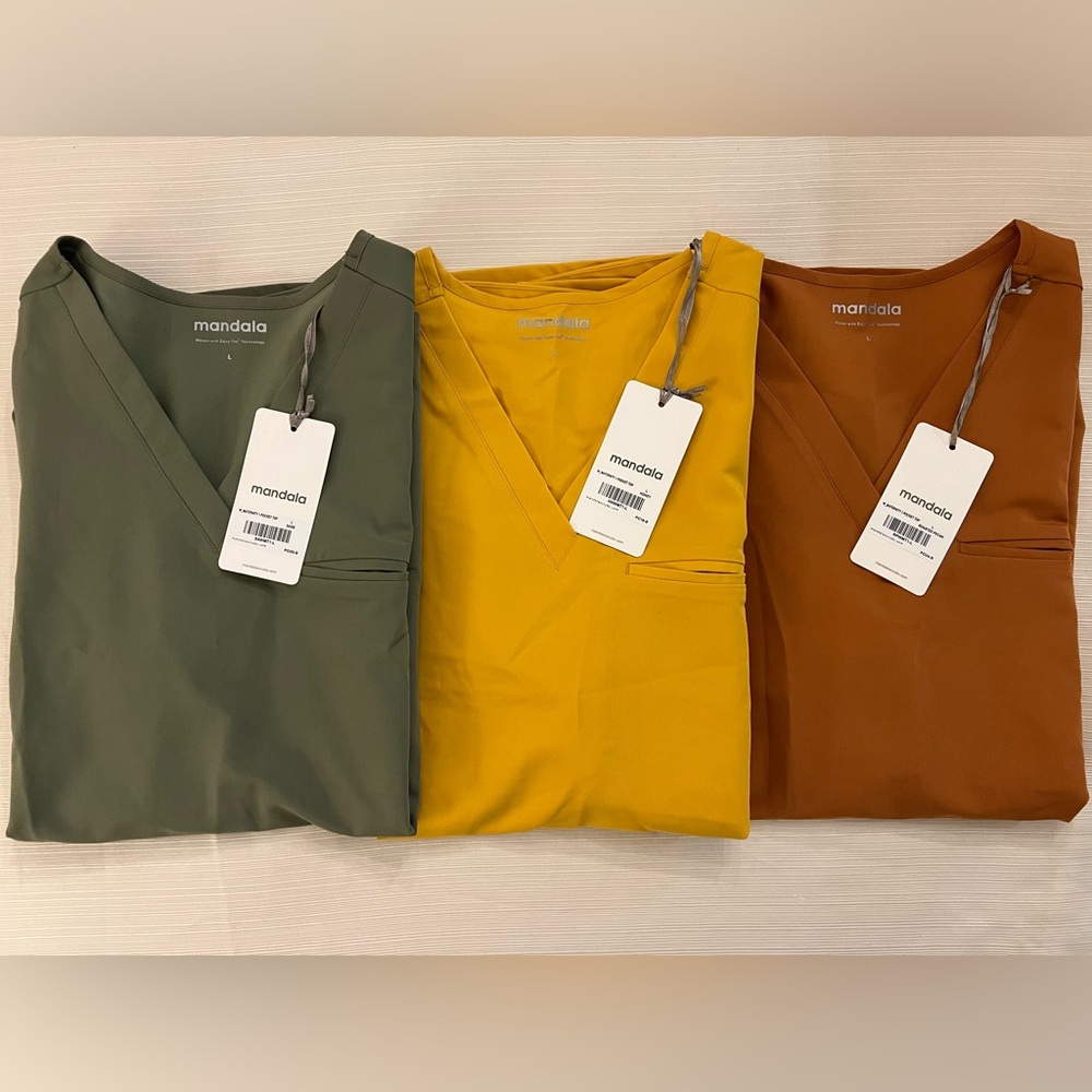 Mandala Maternity One Pocket Scrub Tops